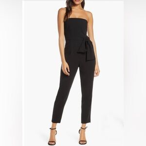 BLACK HALO Classic Harbor Black Strapless Jumpsuit, Size 0